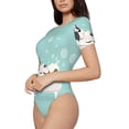 thumbnail image 2 of Daiia French Bulldog Taking A Bath Women'S Crew Neck Short Sleeve Slim Fit T Shirts Tops Basic Bodysuit Leotard Clothing-Large, 2 of 9