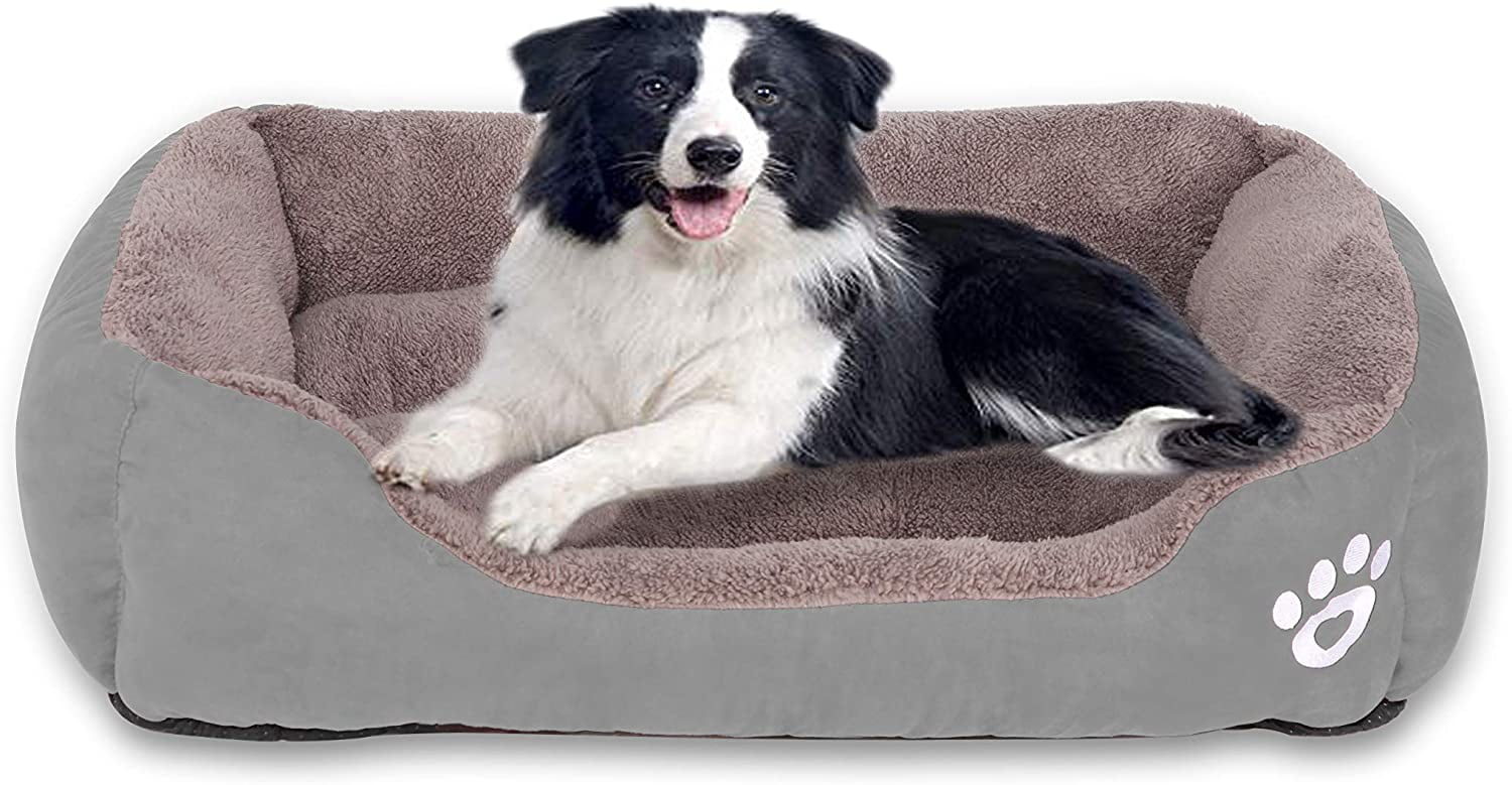 Sleeping Orthopedic Beds Rectangle Washable Pet Bed with Firm Breathable Cotton for Cats Utotol Warming Dog Beds 