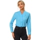 thumbnail image 1 of Blusa de estrellas con lunares brillantes dorados de manga larga metálica vintage para mujer Azul Claro S, 1 of 6