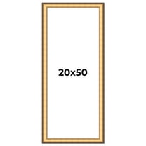 20x50 Frame Gold Plein Aire Solid Wood Picture Frame Width 2 Inches | Interior Frame Depth 0.5