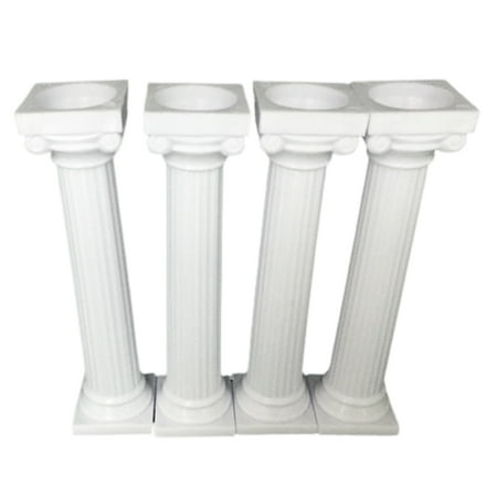 

Trayknick 4Pcs/Set Cake Rods Non-stick Reusable Plastic Delicate Cake Standing Grecian Pillars Gathering Supplies
