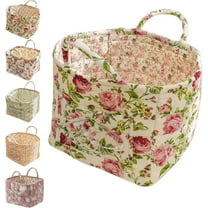 Boho Fabric Storage Basket, Boho Floral Laundry Baskets, Large Capacity Fabric Storage Basket, Decorative Storage Baskets, Portable Folding Storage Bag, for Clothes and Sundries