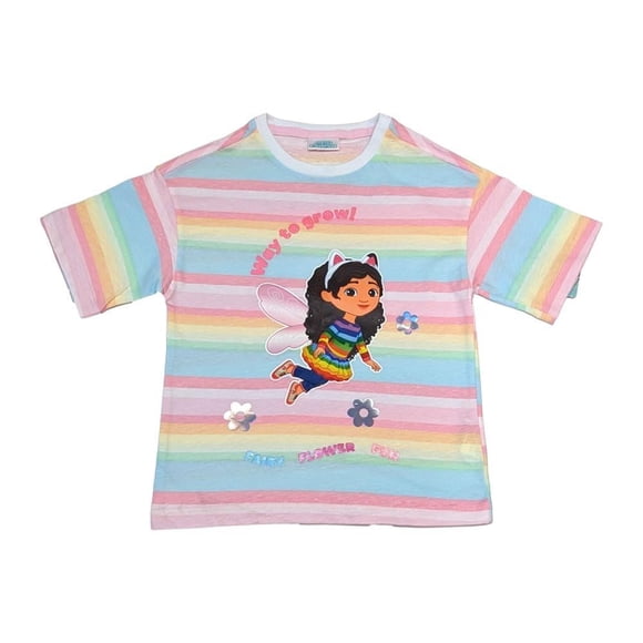 Playera Gabby's DollHouse para Niña Tipo Oversize Estampado Personajes