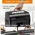 thumbnail image 5 of 18-Sheet Cross Cut Paper Shredder, Office Shredder with 5.28 Gallon Pullout Bin, 45 Mins, Insert Auto Jam Proof System for Home Office Use, Black, 5 of 7