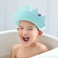 thumbnail image 3 of Coofit Baby Shower Cap Plastic: Adjustable Crown Design Kid Bath Cap Infant Shampoo Hat, 3 of 10