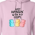 thumbnail image 3 of Inktastic Easter Just Hangin' with My Peeps Adult Hoodie Sweatshirt, 3 of 4