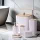 thumbnail image 4 of Juego de baño blanco, juego de accesorios de baño de 6 piezas, con cepillo para inodoro, bote de basura, dispensador de jabón, juego de baño de seis piezas, 4 of 6