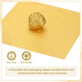 thumbnail image 4 of Envolturas de Papel de Aluminio de 3.54 Pulgadas, 200 Pcs Papel de Envoltura de Chocolate para Decoración de Caramelos Caseros, Oro Claro, 4 of 7