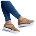 thumbnail image 4 of LSLJS Sandales pour Femmes, Sandales à Boucle Wedge Platform pour Dames à Bout Fermé, Sandales à Bout Rond de Couleur Unie, Chaussures Sandales Platform Décontractées et Confortables, Sandales d'Été Sandales Wedge de Plage Chaussures Bohèmes, 4 of 4