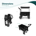 thumbnail image 7 of WONDERFOLD W1 Original Stroller Wagon (2 Seater) - Wagon Stroller with Seats with 5-Point Harnesses, Adjustable Push Handle, and Sun Canopy, Jet Black, 7 of 7