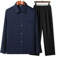 thumbnail image 2 of Vedolay Short Set Men Set Beach Outfit Button Down Shirt and Short,Dark Gray XL, 2 of 3