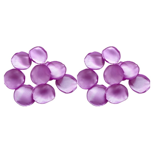Kearding Paquete de 200 flores artificiales elegantes para suministros de boda, fáciles de limpiar y duraderas B19Pink purple B19Rosa violeta 2piezas