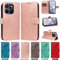 thumbnail image 4 of Wallet Case for Motorola Edge 70 Fusion Embossed Butterfly with Strap & Stand Pink, 4 of 5