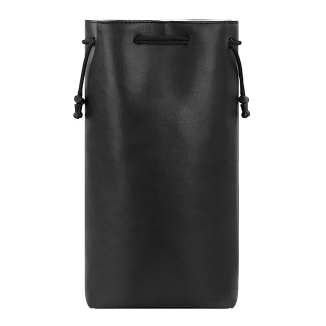 Bolsa de almacenamiento colgante de PU, portátil, de gran capacidad, suave, impermeable, organizador de secador de pelo para rizador, color negro