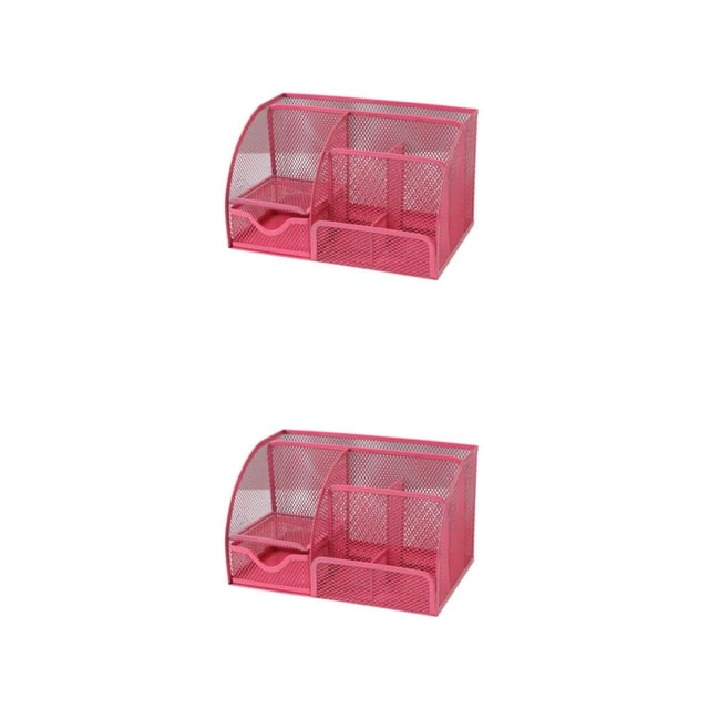 Organizador de escritorio Matsuzay de hierro Rosa roja 2Conjunto