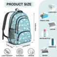 thumbnail image 5 of Unicorn and Rainbow Blue Pattern Backpack for School, Cute School Bag with Adjustable Shoulder Straps and Padded Back, 16.9"x12.6"x5.9", 5 of 5