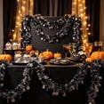 thumbnail image 6 of 9.2Ft Halloween Tinsel Garland with Bat Cutouts, Spooky Metallic Tinsel Vine for Fireplace Mantel, Stair Railing, Wall Backdrop, Haunted House, Indoor Outdoor Halloween Party Home Decor Decorations, 6 of 7