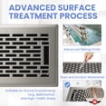 thumbnail image 5 of 4x14 Inches N Pack Heavy Duty Walkable Floor Register Easy Adjust Air Supply Lever Floor Vents - Boston Design - Vent Cover for Home Floor - Satin Nickel, 5 of 7