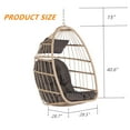 thumbnail image 4 of M optimized Garden Egg Swing Chair, Rattan Hanging Chair, Patio Porch Lounge Egg Swing Chair, Outside Wicker Swing Chair for Indoor Outdoor, 4 of 9