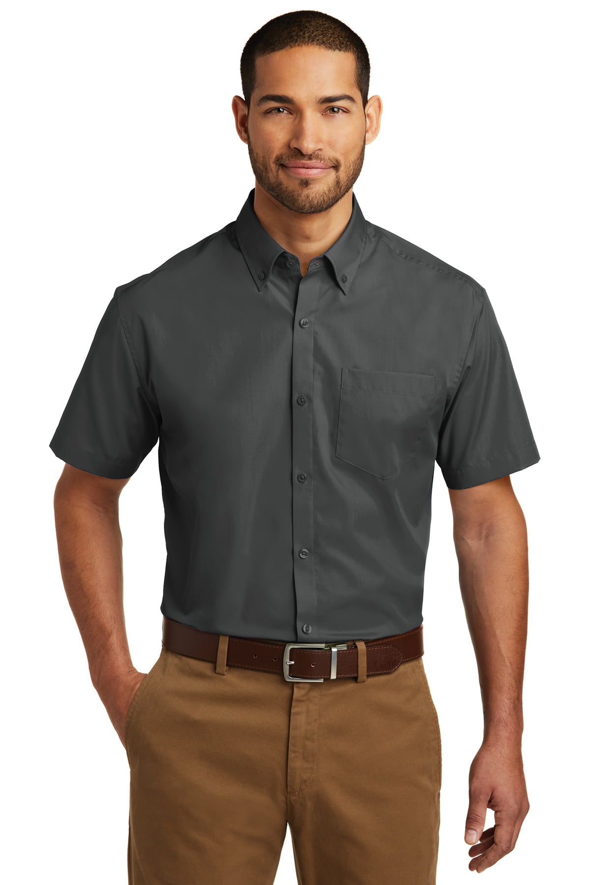 Port Authority Port Authority Men's Short Sleeve Carefree Poplin