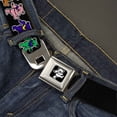 thumbnail image 2 of Grateful Dead Belt, Seatbelt Buckle Belt, Dancing Bears Black Multi Color, 34 to 52 Inches, 2 of 9
