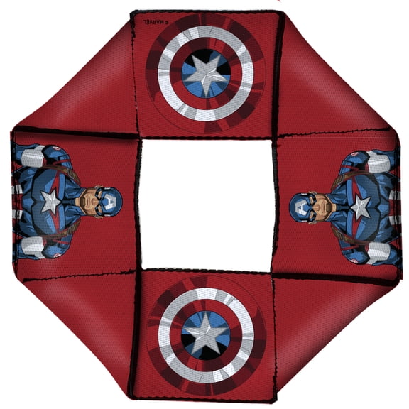 Dog Toy Octagon Flyer Captain American Pose Shield Icon Red