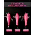 thumbnail image 4 of BLUEWING 36in Fishing Spreader Bar Canyon Offshore Spreader Bar with 6in Floating Squids, Trolling Birds and Big Game Trolling Lure for Wahoo Tuna Marlin Mahi Mahi, Pink, 4 of 7