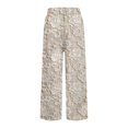 thumbnail image 4 of Women's Casual Pants Women'S Floral Embroidered Lace Printed Loose Pocket Patchwork Casual Pants,Yellow Women's Casual Pants XXXL, 4 of 5