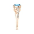 thumbnail image 4 of ANGARA Natural Solitaire 1.6 ct Aquamarine Twisted Split Shank Engagement Ring in 14K Rose Gold for Women (Size-8mm) | March Birthstone, Anniversary, Jewelry Gift for Women | Natural Aquamarine Ring, 4 of 9