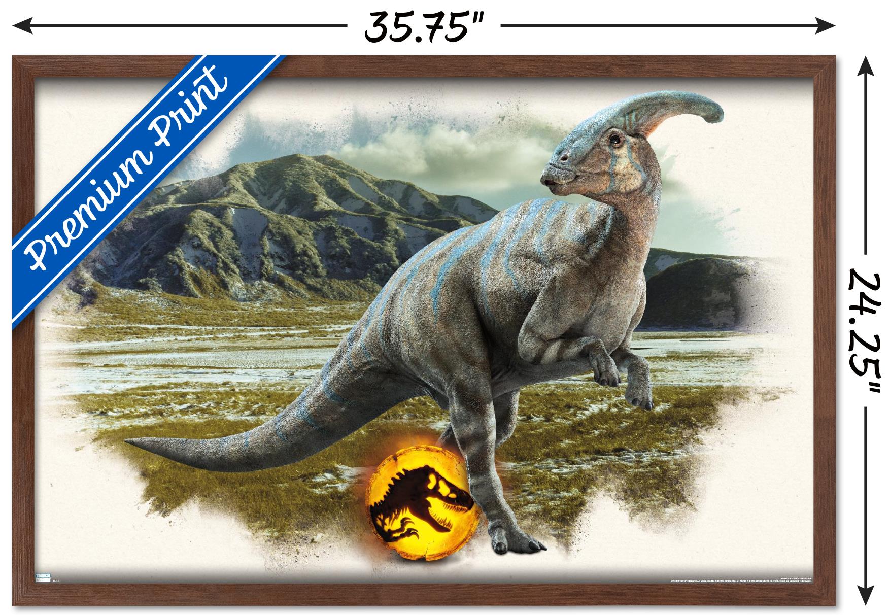 Jurassic World: Dominion - Parasaurolophus Focal Wall Poster, 22.375" x 34" Framed