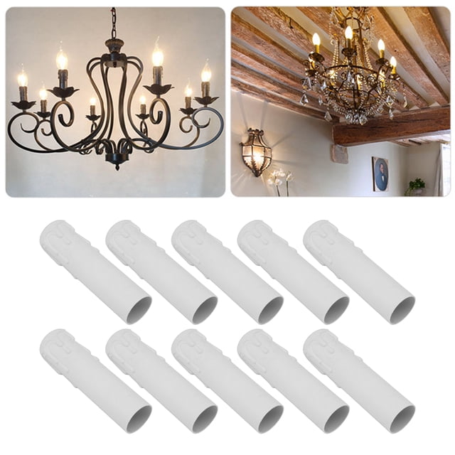 10 piezas de 4 Pulgadas Cubias de Vela Simulacia Simulacia de Cera Vintage Cubias de Enchufe de Velas para Candelabro