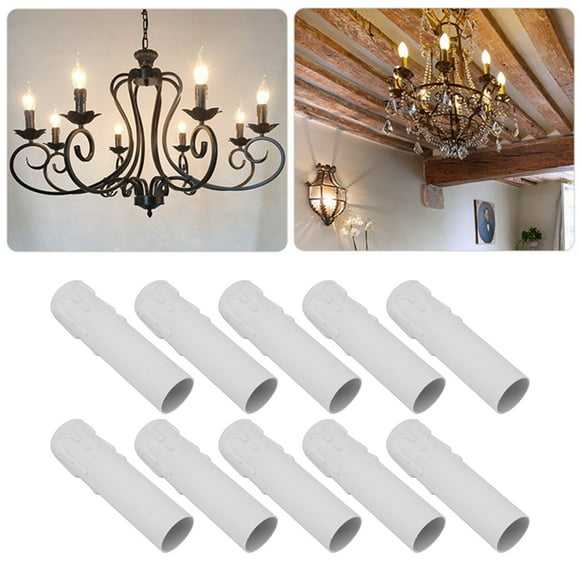 10 piezas de 4 Pulgadas Cubias de Vela Simulacia Simulacia de Cera Vintage Cubias de Enchufe de Velas para Candelabro