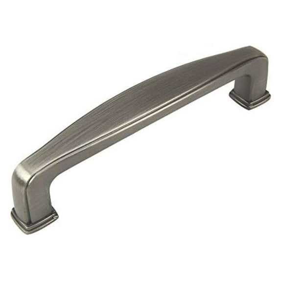 DyGTyX 10 Pack 4390AS Antique Silver Modern Cabinet Hardware Handle Pull - 3-1/2" Inch (89mm) Hole Centers