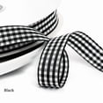 thumbnail image 2 of Classic Checkered Ribbon, Premium Polyster Plaid Checkered Craft Ribbon for Gift Wrapping, DIY Projects, Hair Bows,Scrapbooking & Party Decor (Black,1.5cm*45m), 2 of 5