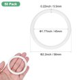 thumbnail image 3 of Uxcell 50-Pack Aros para Atrapasueños, Aros Redondos de Plástico de 2.2 Pulgadas para Macramé Floral para DIY de Corona de Boda Blanca de 0.22 Pulgadas, 3 of 6