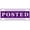 Purple, variant on Printtoo Posted Self Inking Rubber Stamp Pre-Inked Office Stamp- Home Office Business Stationery, 47 x 20 mm Red