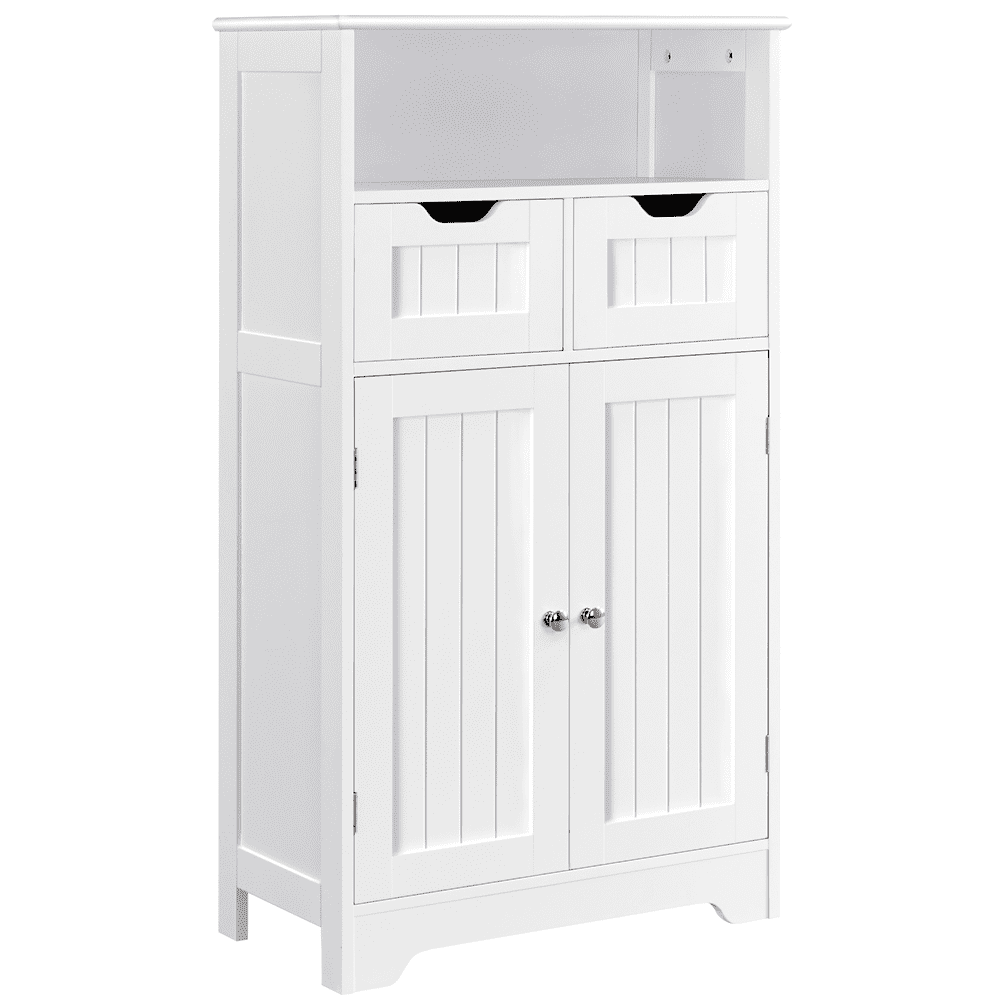 AOJEZOR Small Bathroom Storage Corner Floor Cabinet with Doors and She –  Home Harmony