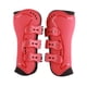 thumbnail image 1 of Botas para patas delanteras de caballo, transpirables, absorción de impactos, evitan resbalones, forro suave, protector ligero para patas de caballo, rojo, M, 1 of 5