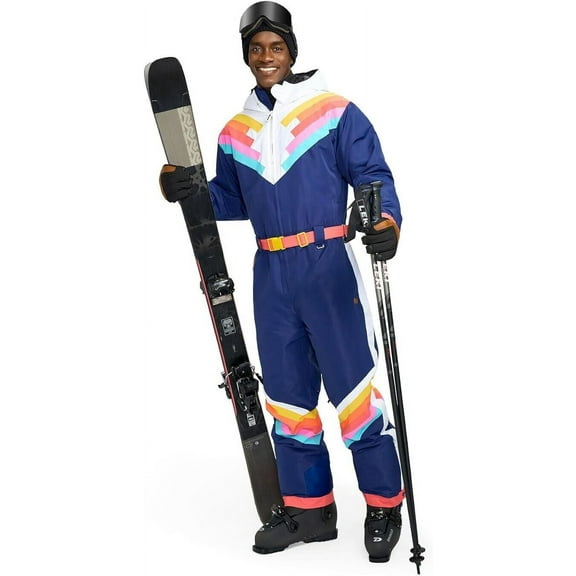 Tipsy Elves Retro Men's Ski Suits - Bright Snow Suits for Men - Winter Size XL
