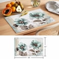 thumbnail image 6 of Blue Broccoli Placemats Set of 6, Vintage Victorian Style Flowers Non-Slip Place Mats Washable Table Mats for Kitchen Dining Table Decorations Indoor/Outdoor, 6 of 9