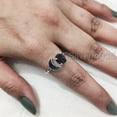 thumbnail image 6 of Natural Raw Black Tourmaline Ring, Black Tourmaline Gemstone Ring, October Birthstone, Crescent Moon Adjustable Ring, Toe Ring, 925 Sterling Silver, Womens Ring, Christmas, Handmade Statement Jewelry, 6 of 9