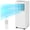 White, variant on Lumiparty Portable Air Conditioner, 8000 BTU 3-In-1 AC Unit for Rooms up to 350 sq. ft., with 24-Hour Timer and Remote Control, Black & White