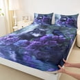 thumbnail image 3 of Castle Fairy Safari Wolf Crow Twin Sheet Sets for Boys Girls,Floral Rose Butterfly Bedding, 3 of 7