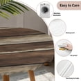 thumbnail image 3 of Brown Wooden Round Tablecloth for 45-54 Inch Tables, Fitted Table Cover with Elastic Edge, Vintage Farmhouse Retro Art Waterproof Outdoor Table Cloth Protector for Patio Garden Dinner Picnic, 3 of 9