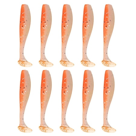 BIBABLYKE 10Pcs Soft Lures Worm Baits Artificial Swimbaits Small Fishes Tail Swimbaits Lures Soft Baits Fishing Lures Wobbler