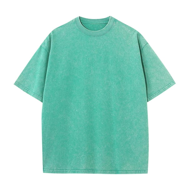 pstuiky camisetas de hombre, Camiseta deportiva de dos piezas con cuello redondo y manga corta para hombre, color liso camisetas de hombre l