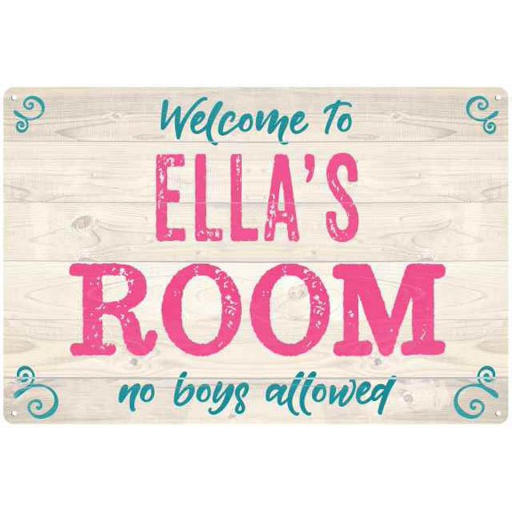 ELLA'S Room Kids Bedroom Sign 8x12 Metal Sign 208120089016