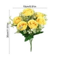 thumbnail image 3 of 6Pcs Artificial Roses, Silk Flowers Fake Roses Realistic Bouquet Long Stem For Mother'S Day Gift, Home Hall Party Wedding Decorations (Yellow), 3 of 6