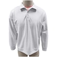 thumbnail image 4 of LEKWK Mens Henley Shirts Loose Fit Collared Long Sleeve Shirts Waffle-Texture Casual Shirts Solid Thermal Fall Winter Warm Pullover, 4 of 4