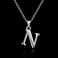 thumbnail image 2 of EOEMY Sterling Silver Plated Necklace Women Pendant Initial Letter Alphabet B375-N, 2 of 7
